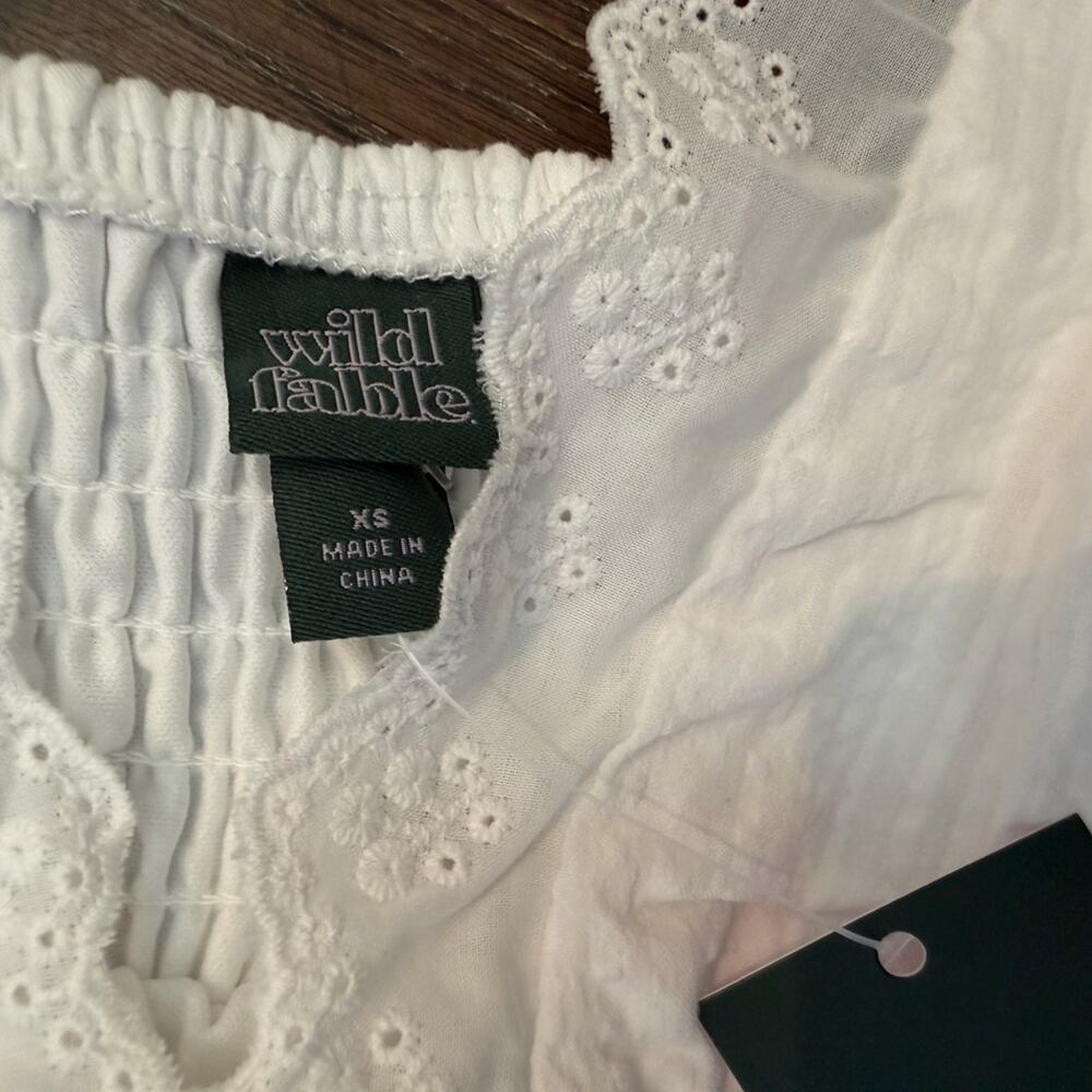 NWT Wild Fable White Eyelet Dress Sz XS - Picture 5 of 5